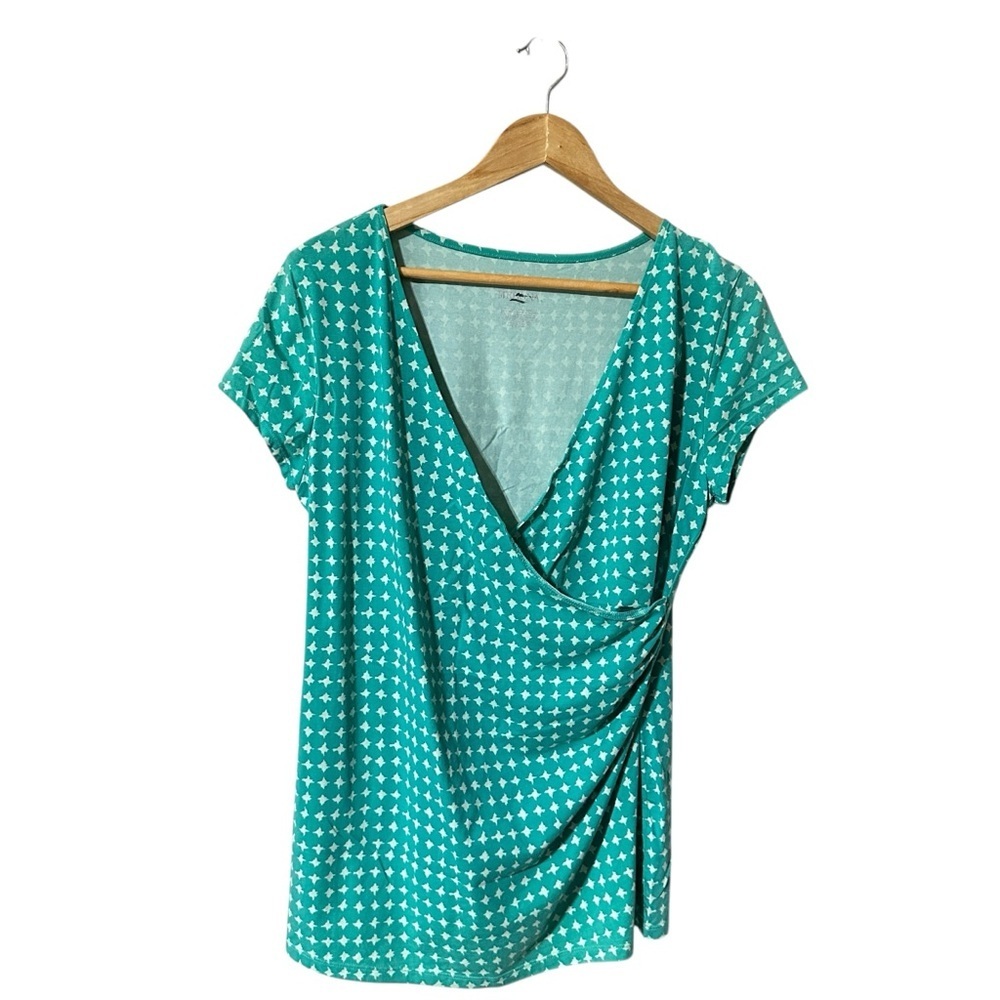 👉 Merona Teal Patterned Blouse
